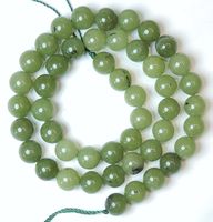 1 Strang echte grüne Nephrit Jade Perlen 8 mm