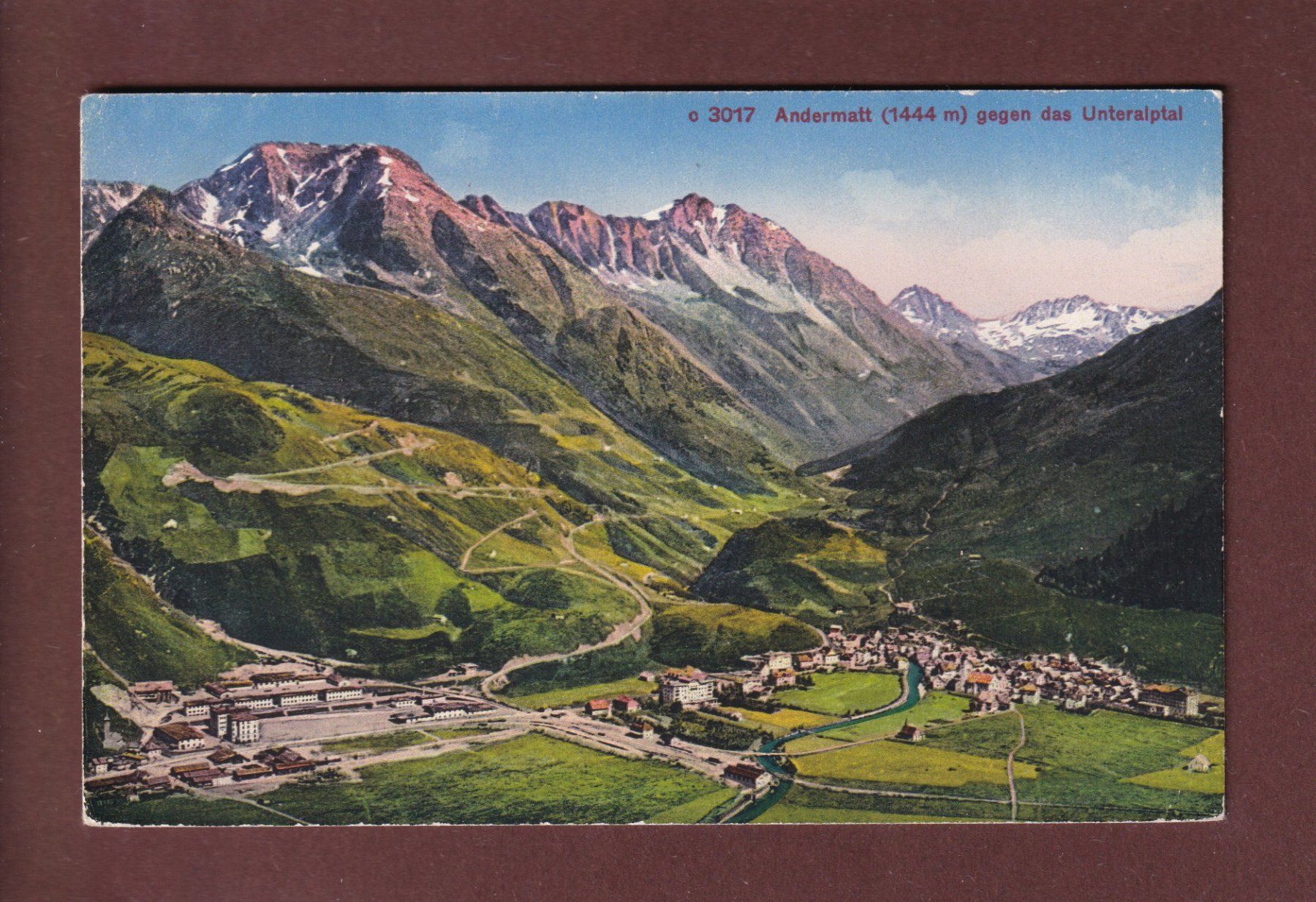 Cartoline postali: ANDERMATT gegen Unteralptal – Usato da Pully venduto da nicecards