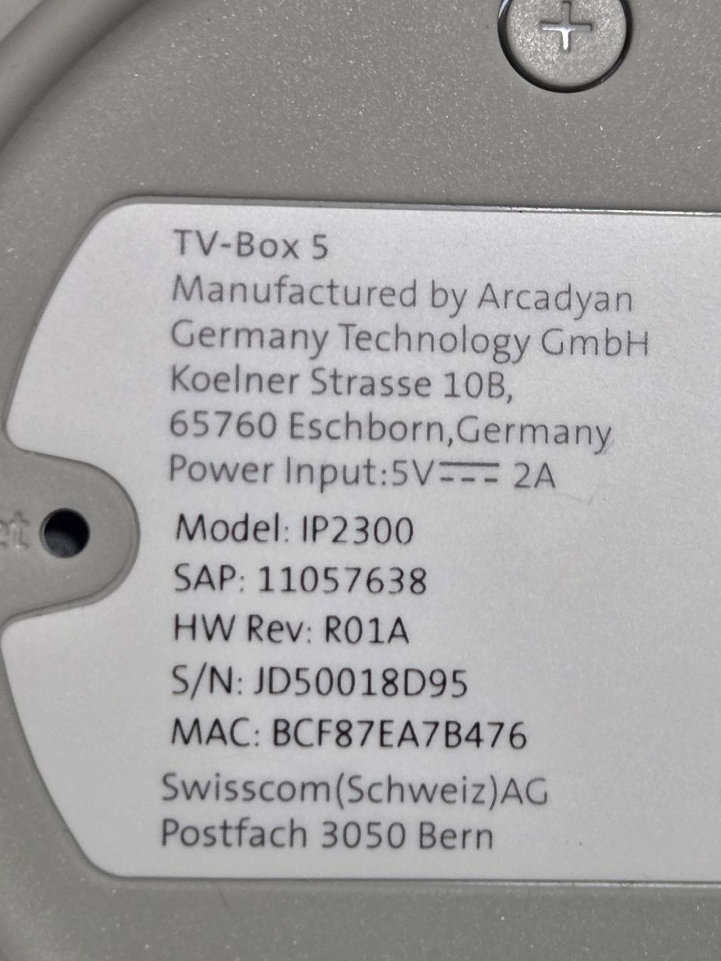 Ricevitori: Swisscom TVBox 5 / Neu / Nicht gebraucht – Nuovo (secondo la descrizione) da Montlingen venduto da Martin_Massa 1