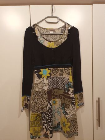 Kleid Gr. 36 schwarz / bunt, Print