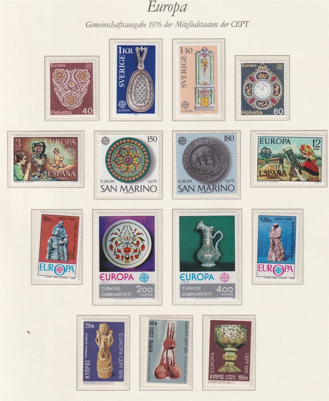 Tous les timbres: Europa Markensammlung 1966-1977** – Neuf (Voir description) à Langenthal par 1195 8