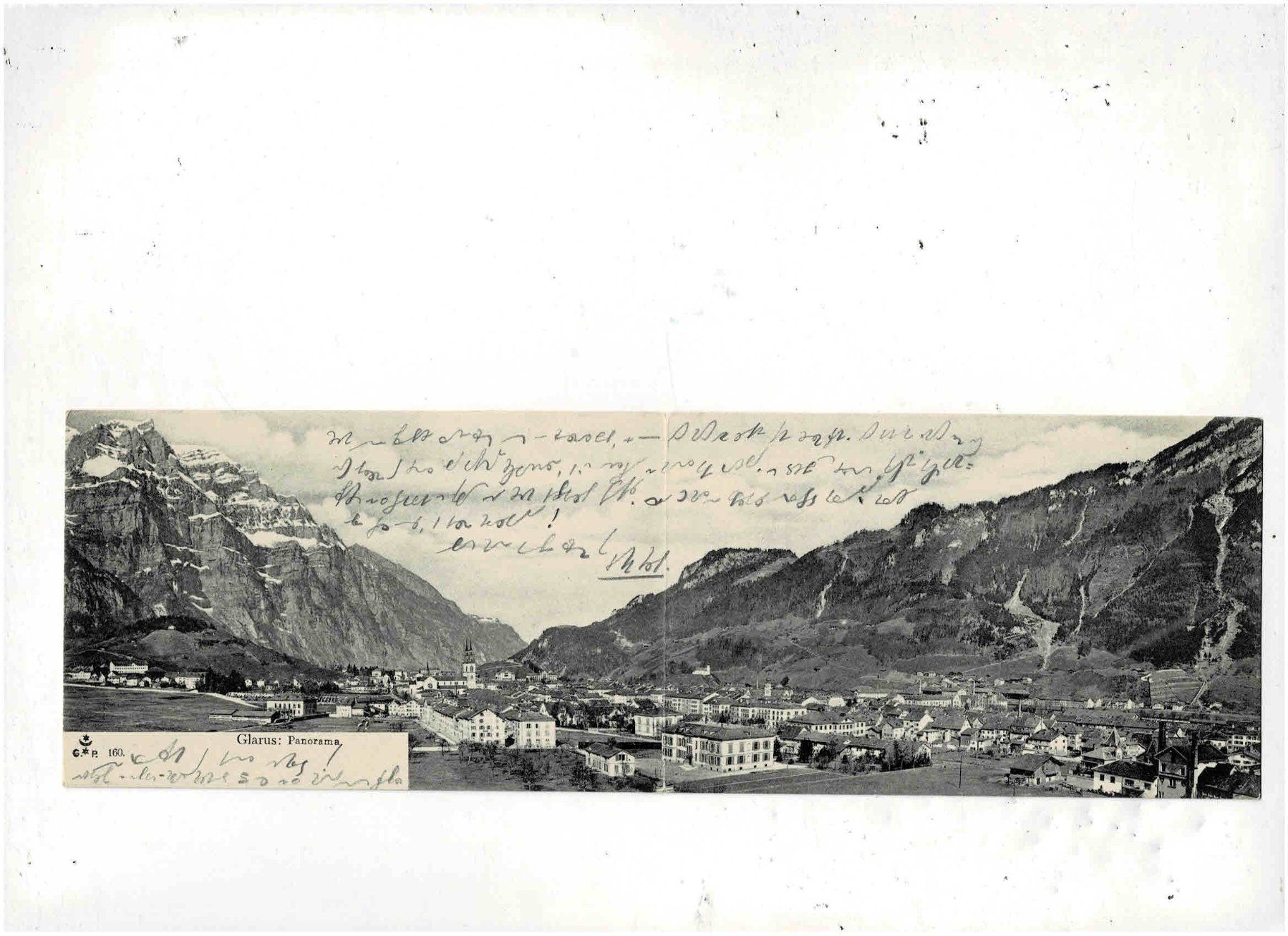 Cartes postales: Glarus doppelkarte   um 1900 – D'occasion à Sulz AG par Oberdanne8