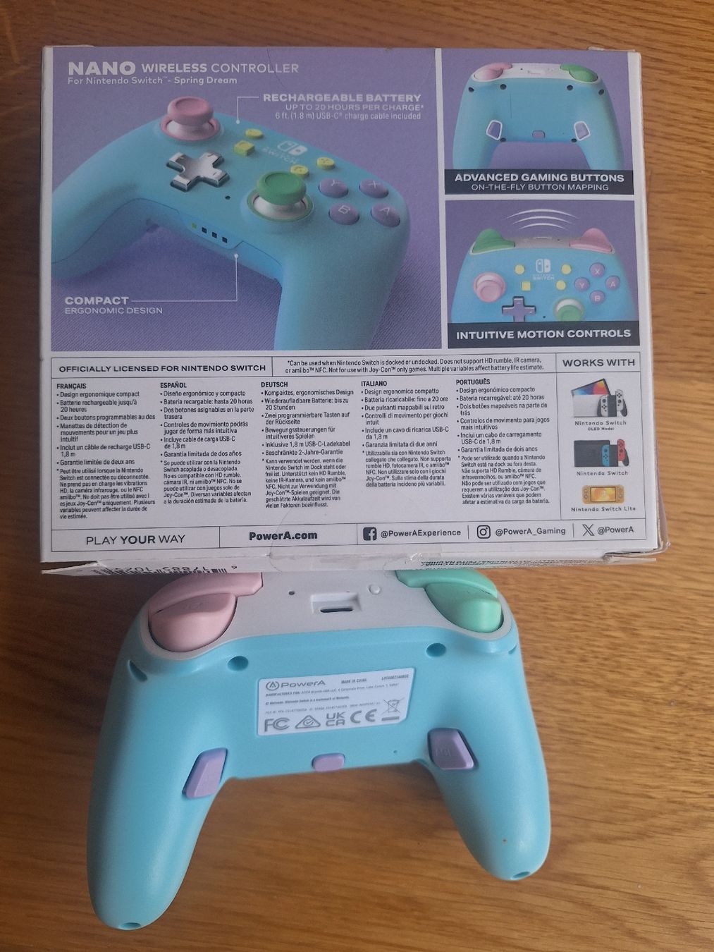 Nintendo Konsolen: "Cotton candy" Nano Wireless Controller Nintendo Switch Blue – Gebraucht aus Genève von fab_9dns 2