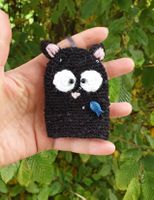 Amigurumi Schlüsselabdeckung häckeln Katze Schlüsselanhänger