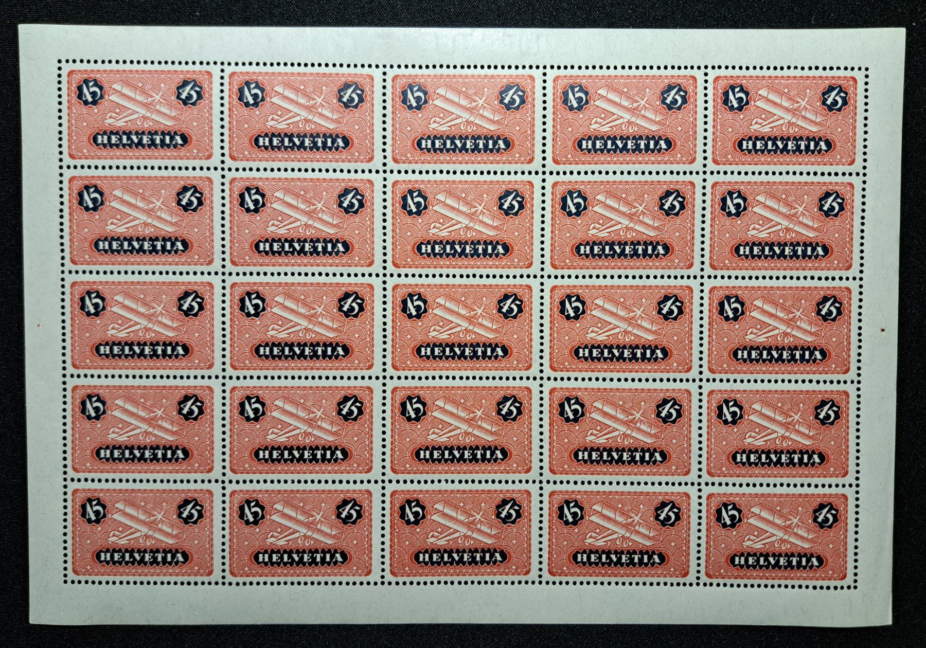 Alle Briefmarken: Flugpost F8 Bogen postfrisch – Neu (gemäss Beschreibung) aus Unterägeri von PhilatelieStudiger