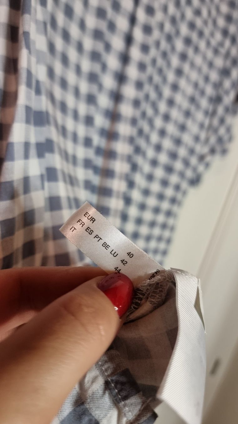 C&A Camicette: C&A Bluse-Hemd mit Karomuster und offenen Schultern – Usato da Wald ZH venduto da CapLux 6