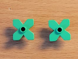 Lego - Pièces de rechange - 2x verte - (plante verte)