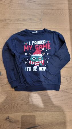 Weihnachts Pullover Gr. 145-152, Game On Motiv