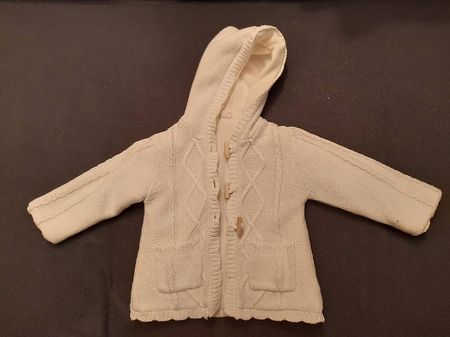 Wolljacke weiss 80