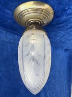 Deckenlampe  mit Kristallglas Lampenschirm um1930