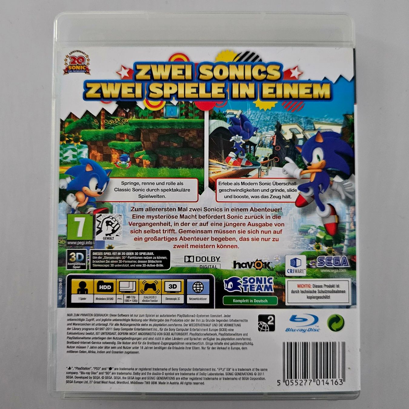 Sony Spiele: Sonic Generations (PS3) – Gebraucht aus Holziken von Miglioregamesnmore 1