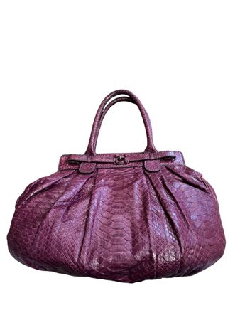 Zagliani Python Bag - seltene, purpurrote Handtasche!