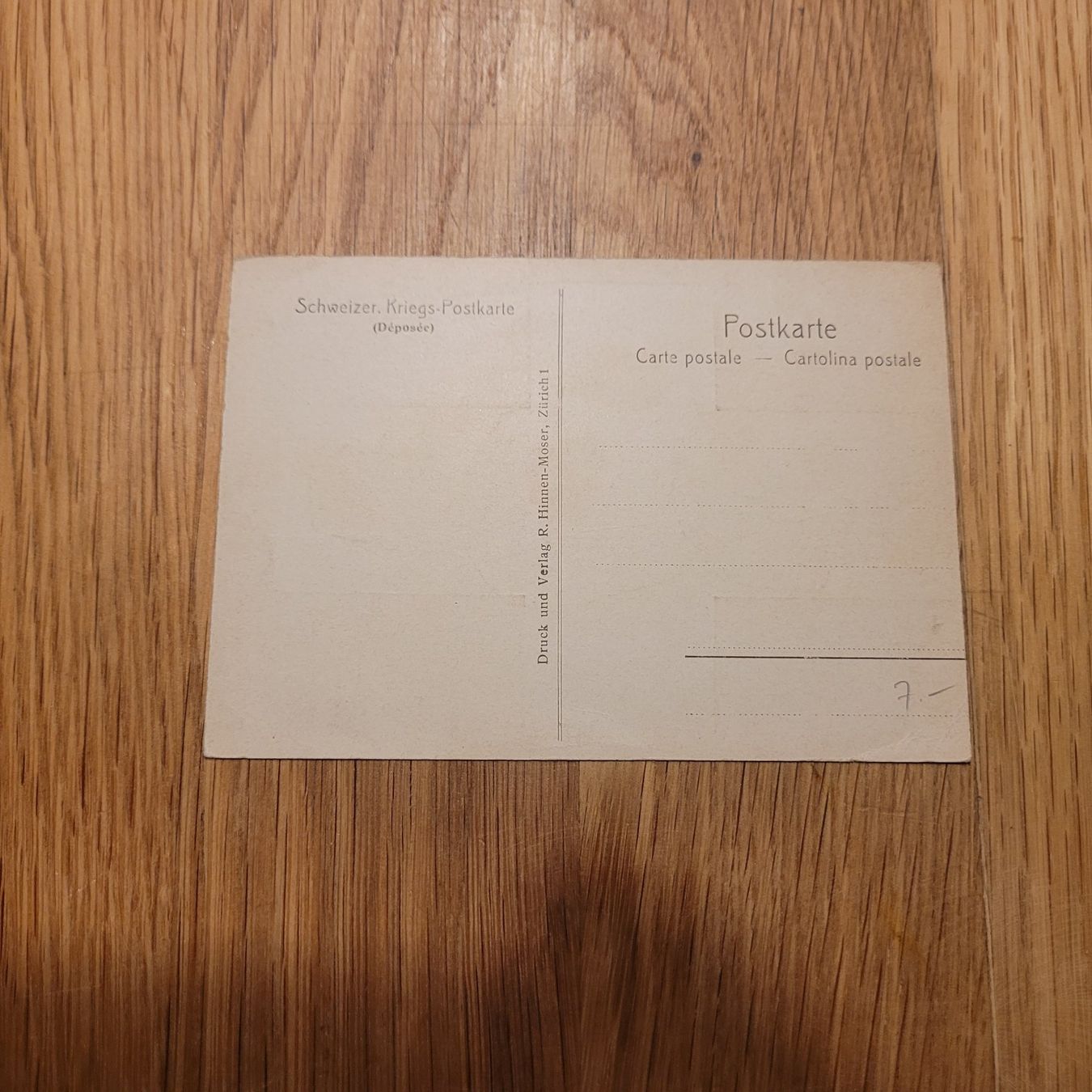 Cartoline postali: Carte Postale AK Militär Ulrich Wile – Usato da Biel/Bienne venduto da Destockweb 1