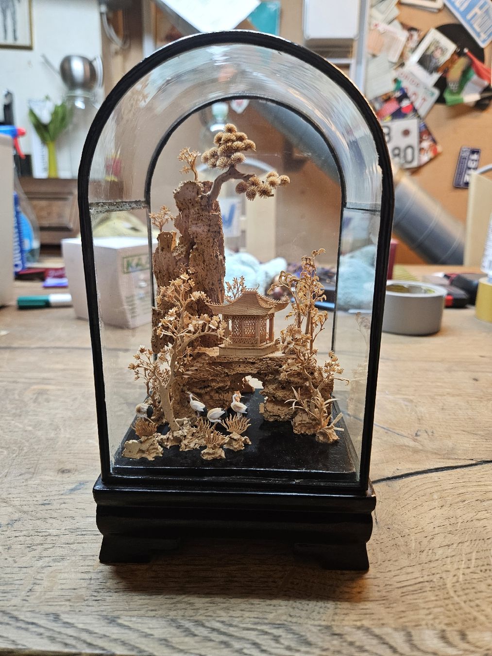Modellbausätze & Standmodelle: Miniature garten diorama mit glaskuppel (V)  – Gebraucht aus Rorschach von TimelessTrading