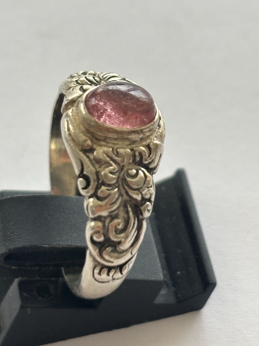 Anelli: Antiker Ring mit rosa Stein Silber 925 – Usato da Langnau am Albis venduto da flusspflege 3