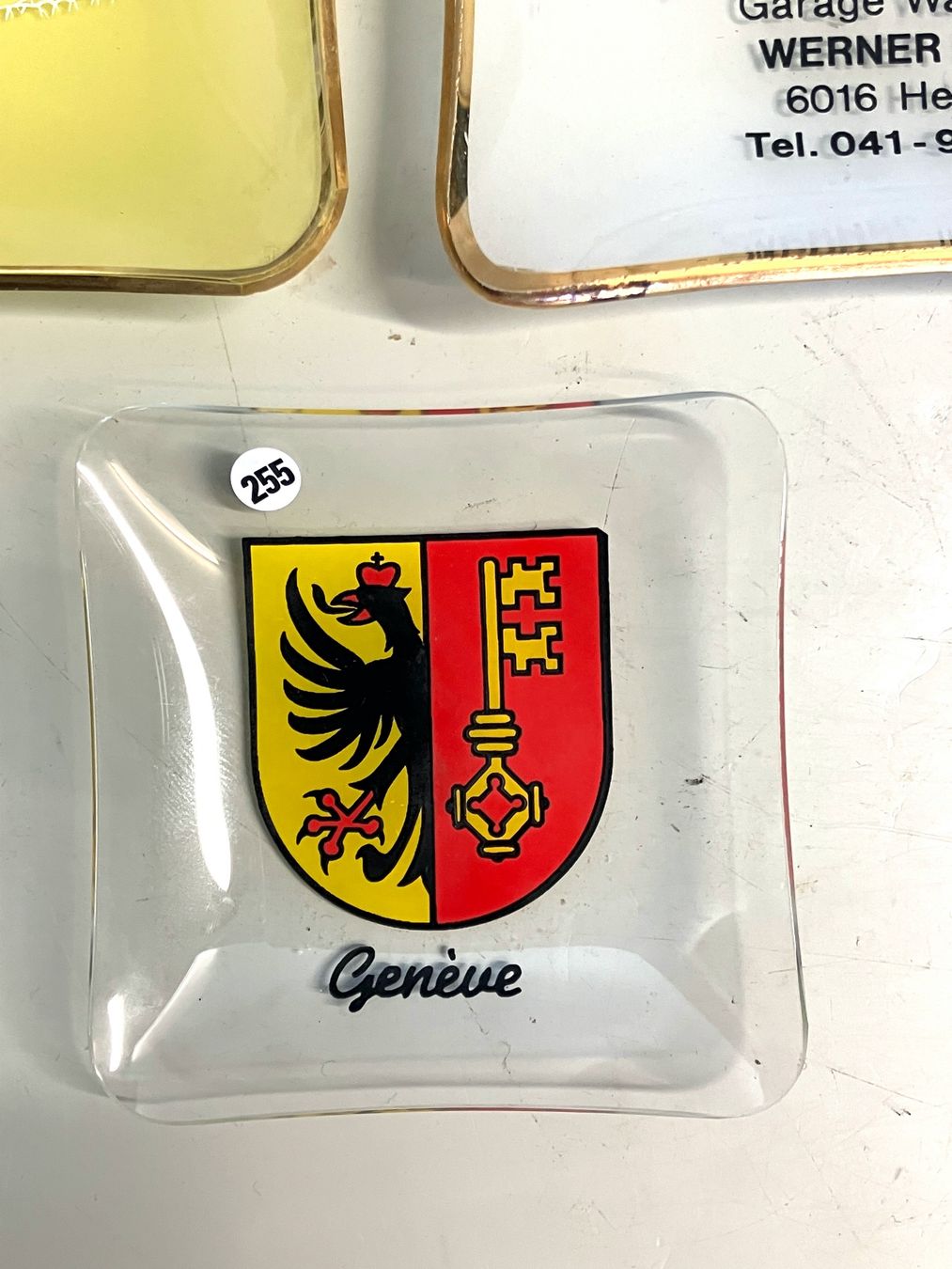Portacenere: Lot Werbe Ascher, Genf Auto Blumen – Usato da Horw venduto da luzernicus 1