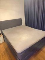 IKEA DUNVIK Boxspringbett 160 × 200 cm  dunkelgrau