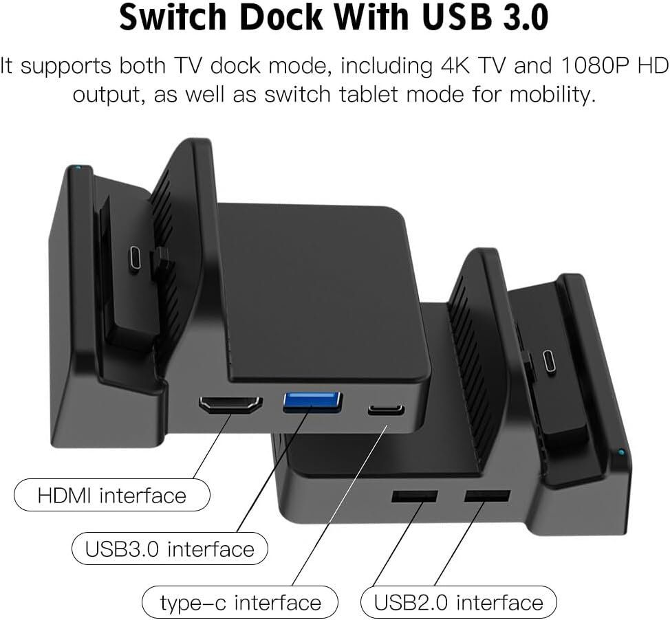 Docking station: Docking Station für Nintendo Switch mit extra USB 3.0 Port – Nuovo (secondo la descrizione) da Thun venduto da Newnewshop 2