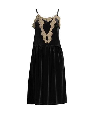 Couture Samtkleid in schwarz