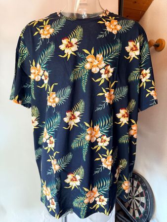 JACk & JONES, T-Shirt, Grösse 4XL, Dunkelblau m. Blumenmuste