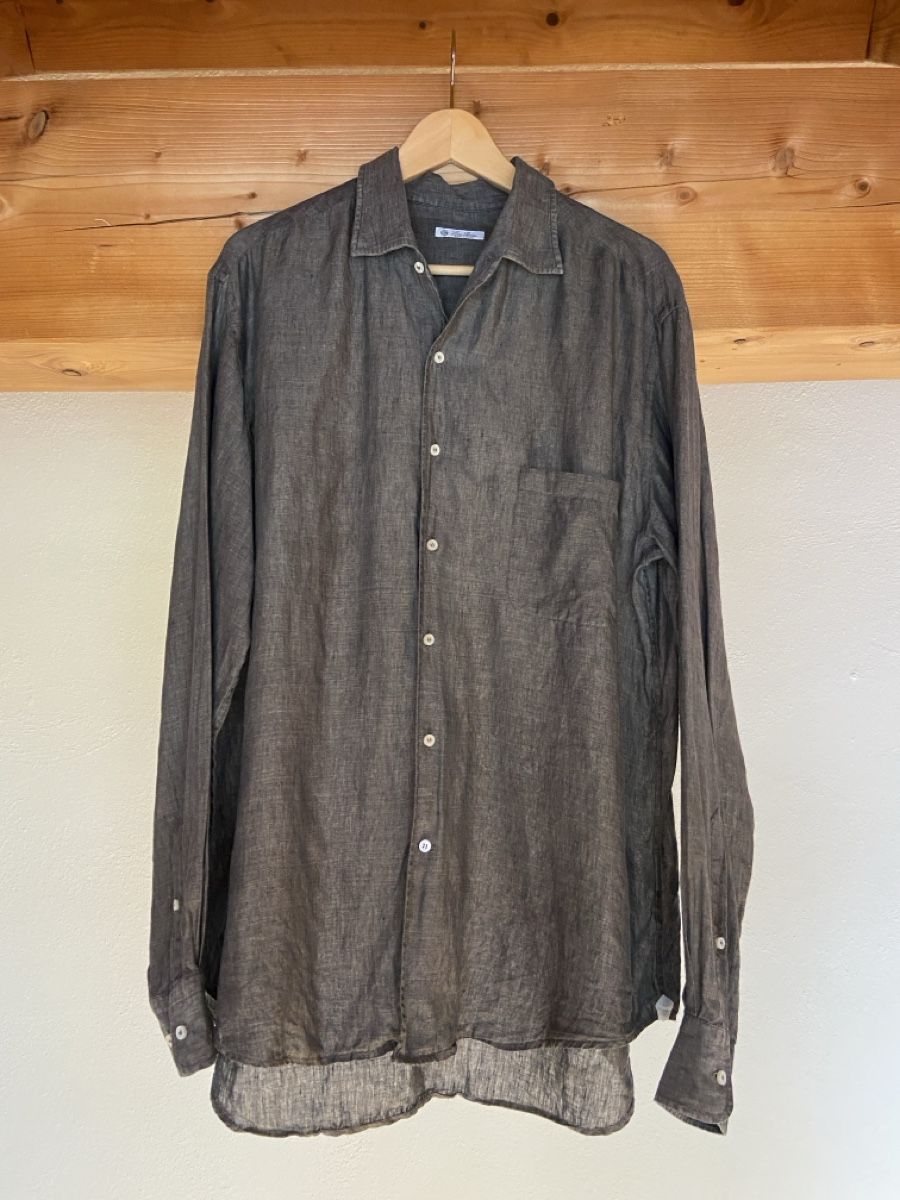 Loro Piana Camicie: Loro Piana André Men's Linen Button Down Shirt Hemd – Usato da Münchenstein venduto da B771 3