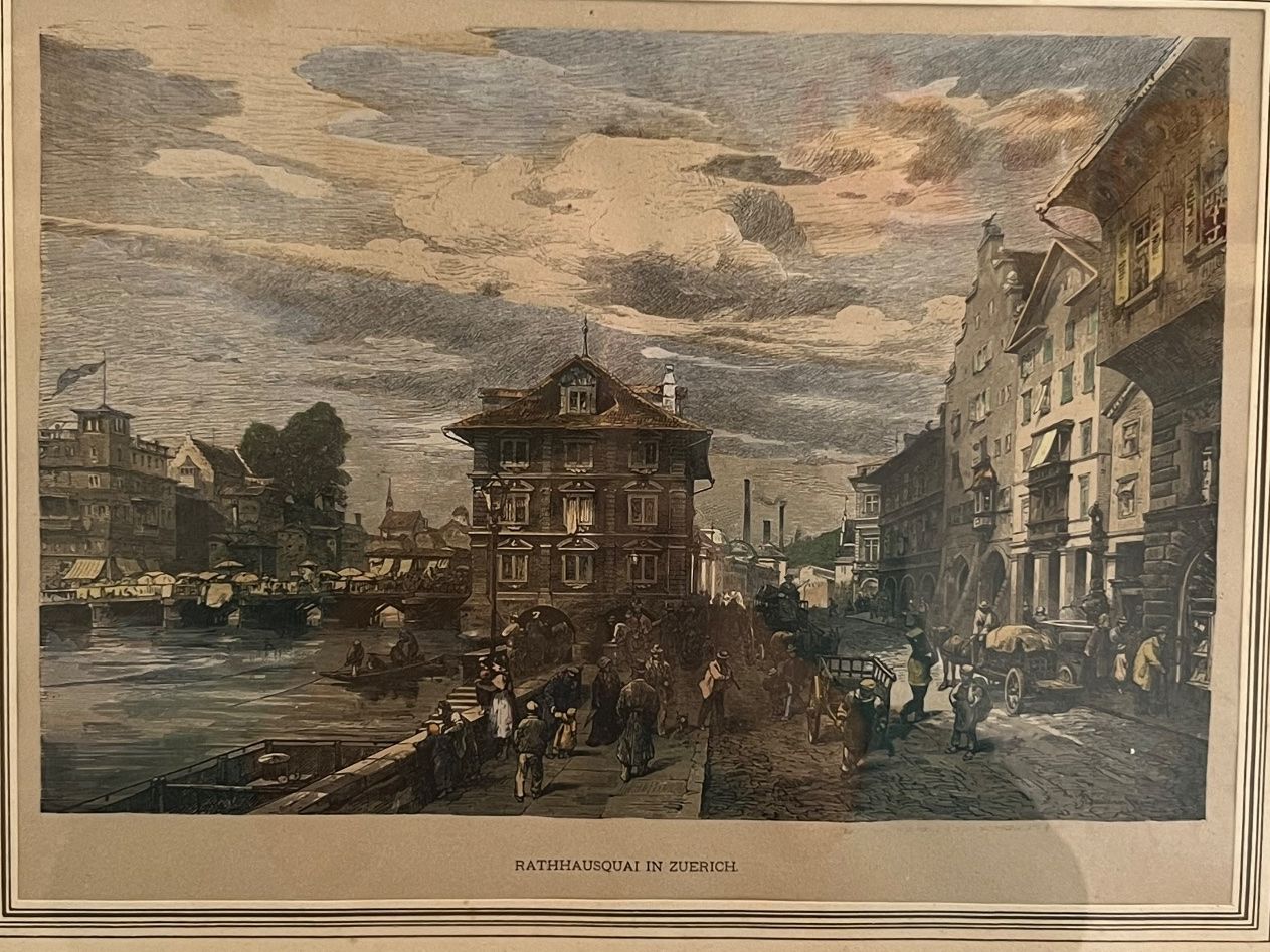 Incisioni: Stich Stadthausquai Zürich – Usato da Zürich venduto da Ruthlein54 1
