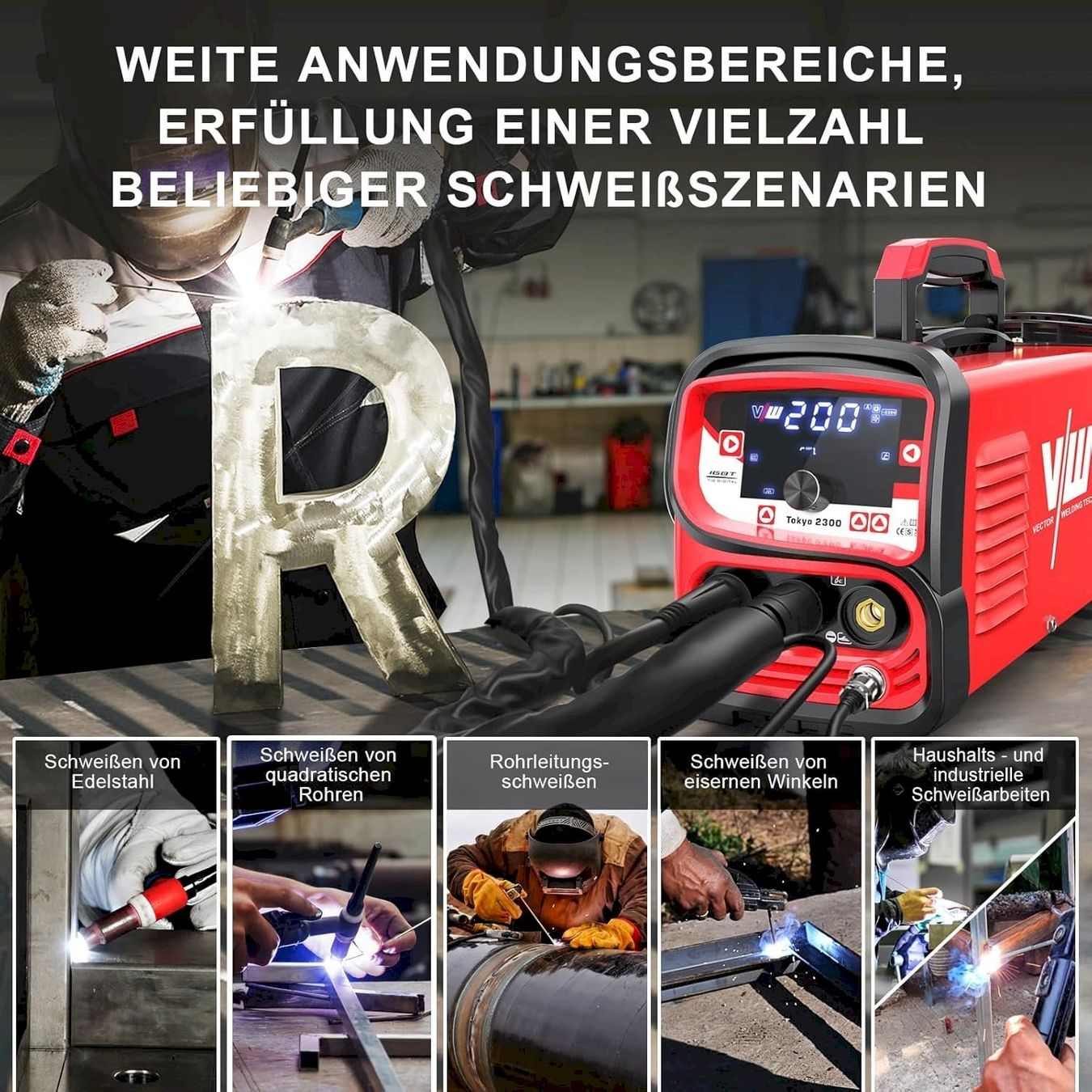 Alle Maschinen: Vector Welding Tokyo 2300 Schweißgerät – Neu und originalverpackt aus Bottighofen von zaap 4
