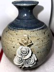 Vase Keramik mit 3 Rosen