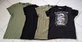 T-Shirt 4 Stück 3x uni, 1x bedruckt Grösse M