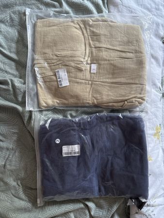 Two Trousers beige and navy size L