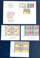 1987  Sondermarken FDC + Viererblock Satz ZNr. 750-752