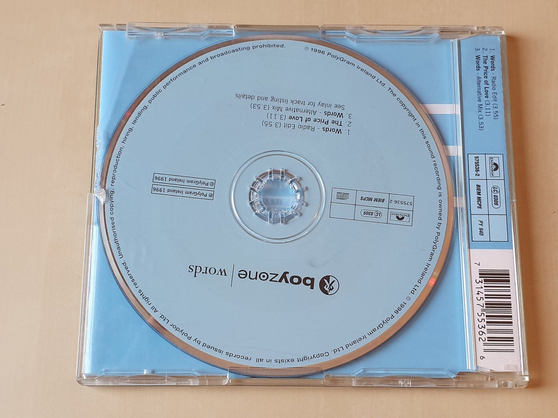 CDs: Boyzone Words – Gebraucht aus Stansstad von collectorsshop 1