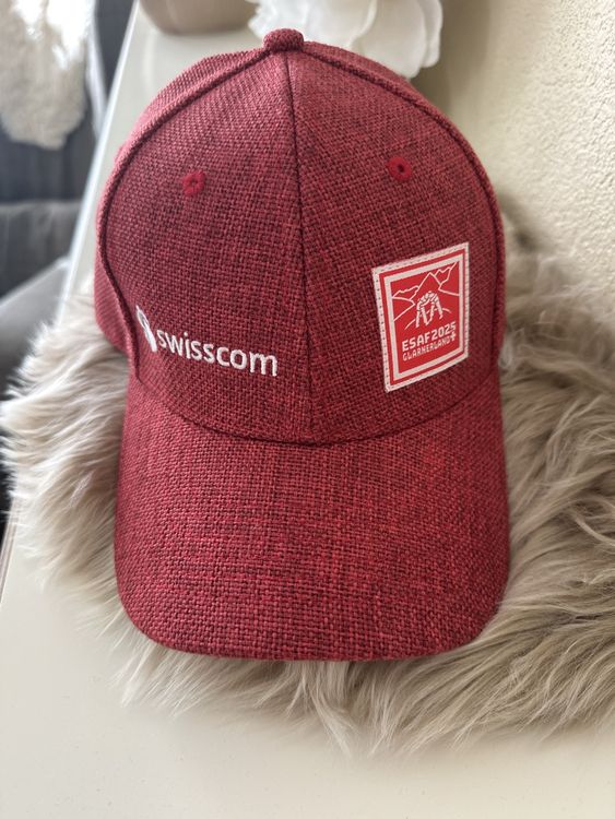 Swisscom Cap, ESAF 2025 Glarnerland, neuwertig, Rot! (Neu und ...