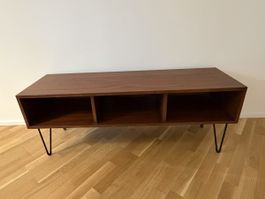 TV-Möbel | Lowboard  aus Nussbaum mit Hairpin Legs, Vintage