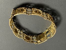 Wunderschönes Silberarmband,800 Silber vergoldet 18.5 cm lan