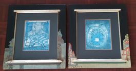 2 Bilder - Hundertwasser, im entsprechenden Rahmen