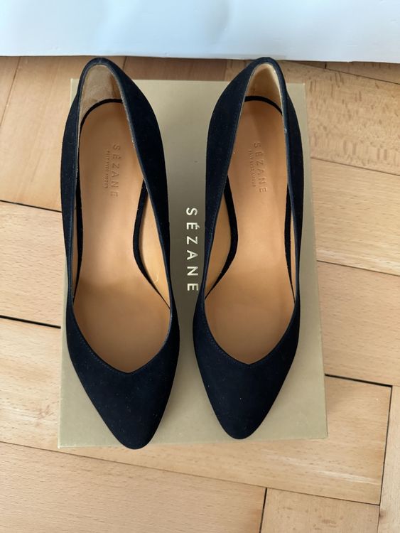 NEU Sezane Low Django Pumps Wildleder 37 Schwarz Comprare su Ricardo