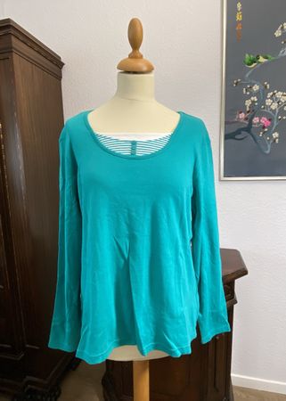 CANDA C&A Shirt langarm grün Gr. L