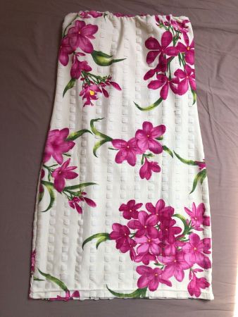 Damen Bandeau Kleid Blumenmuster Robe Tube Fleurs S Beige