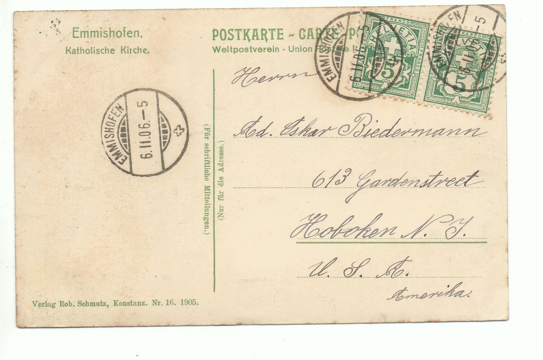 Cartoline postali: EMMISHOFEN Katholische Kirche – Usato da Jona venduto da philajona 1