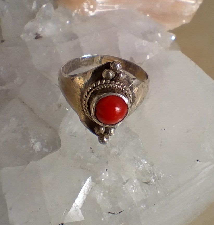 Ringe: VINTAGE RING SILBER 925 VERMUTLICH MIT KARNEOL – Gebraucht aus Romanshorn von Glitzer-Paradies 3