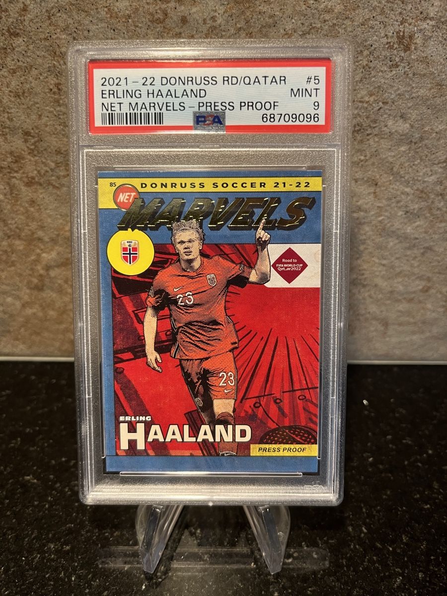 Panini Carte collezionabili: ERLING HAALAND net Marvels PSA 9 – Nuovo (secondo la descrizione) da Moudon venduto da AndreSR89