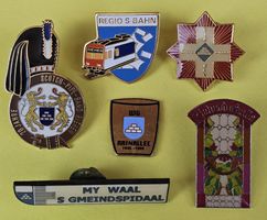 6x Pin Riehen, Basel-Stadt - Riehener Wappen (Vintage) *RAR*