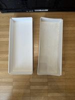Coppia di cassetti in plastica bianca per contenitori📦