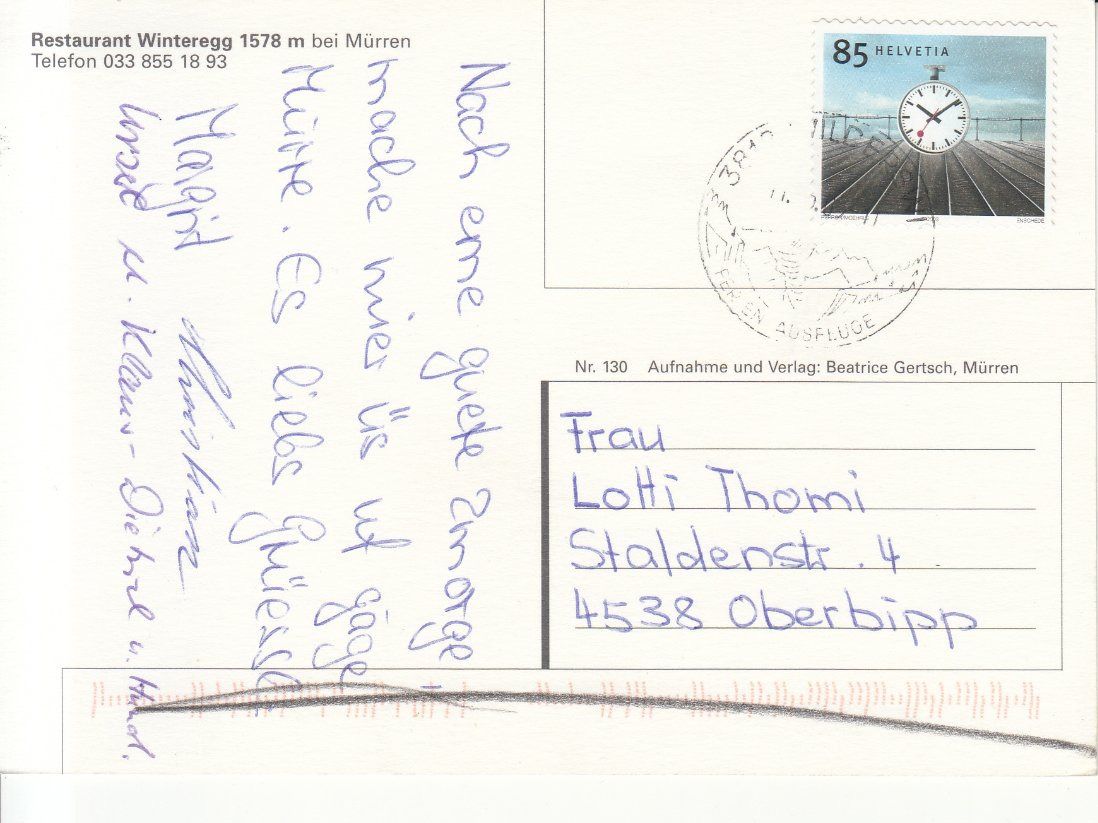 Cartoline postali: Mürren Winteregg 2003 – Usato da Bürglen TG venduto da StampGraf 1