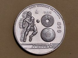 Mexiko 50 Pesos "Mexico '86" 1985 Silber **Kleine Auflage**