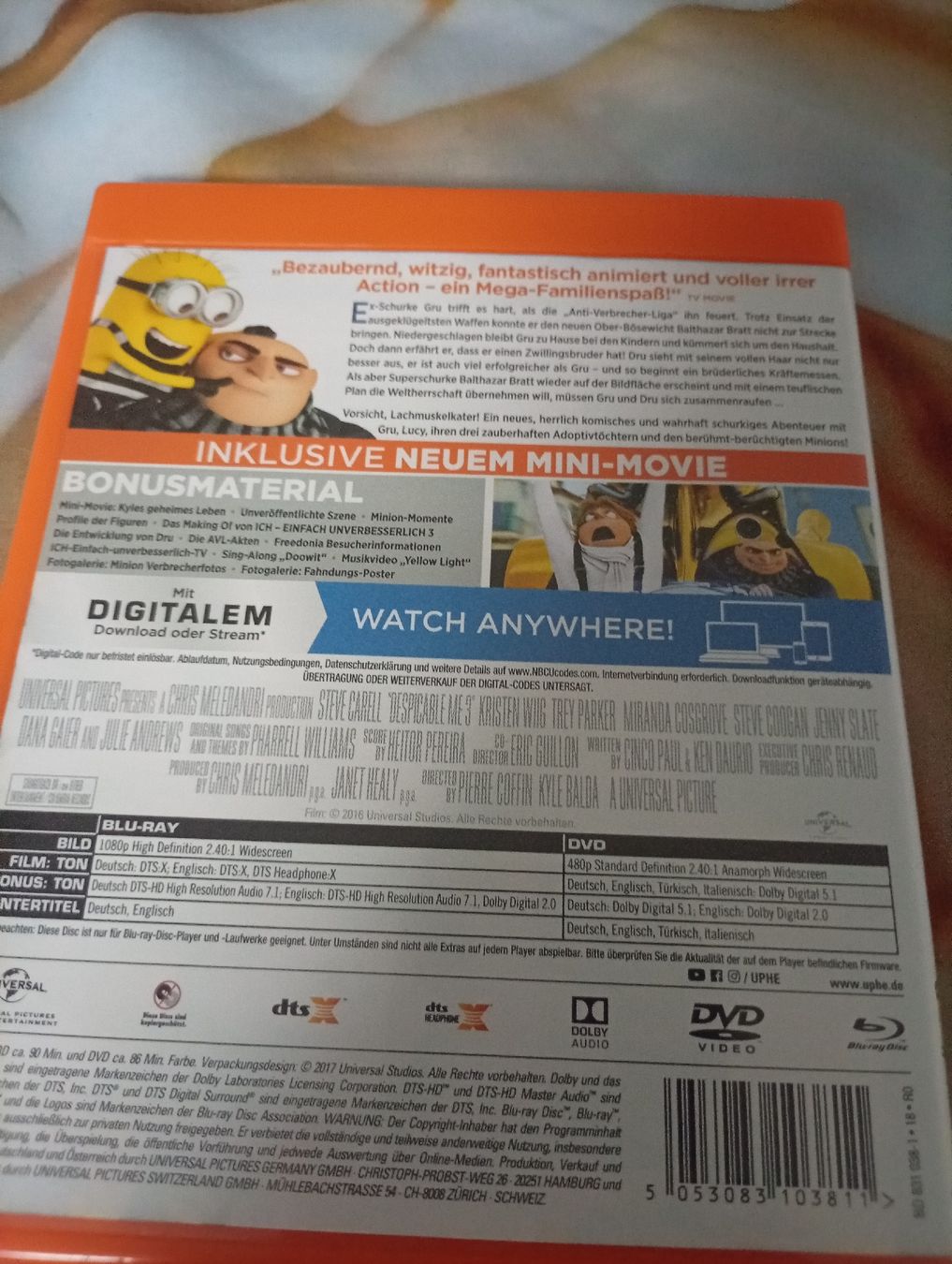 Tutti i DVDs: Ich Einfach Unverbesserlich 3 Blu-ray+DVD+Digital NEU – Usato da Busswil BE venduto da mauro1967 1