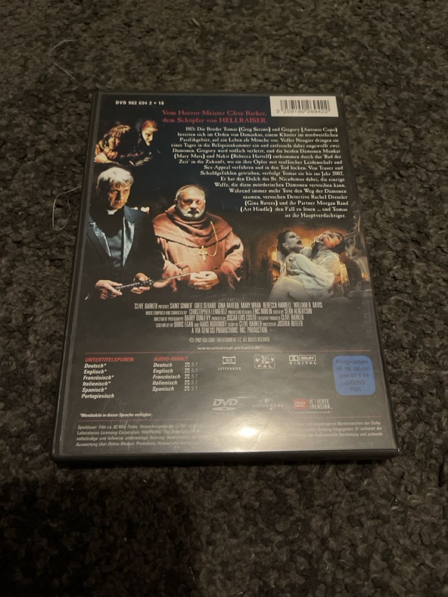 Alle DVDs: DVD Saint Sinner Clive Barker Horror – Gebraucht aus Unterkulm von AnoliOccasion 1