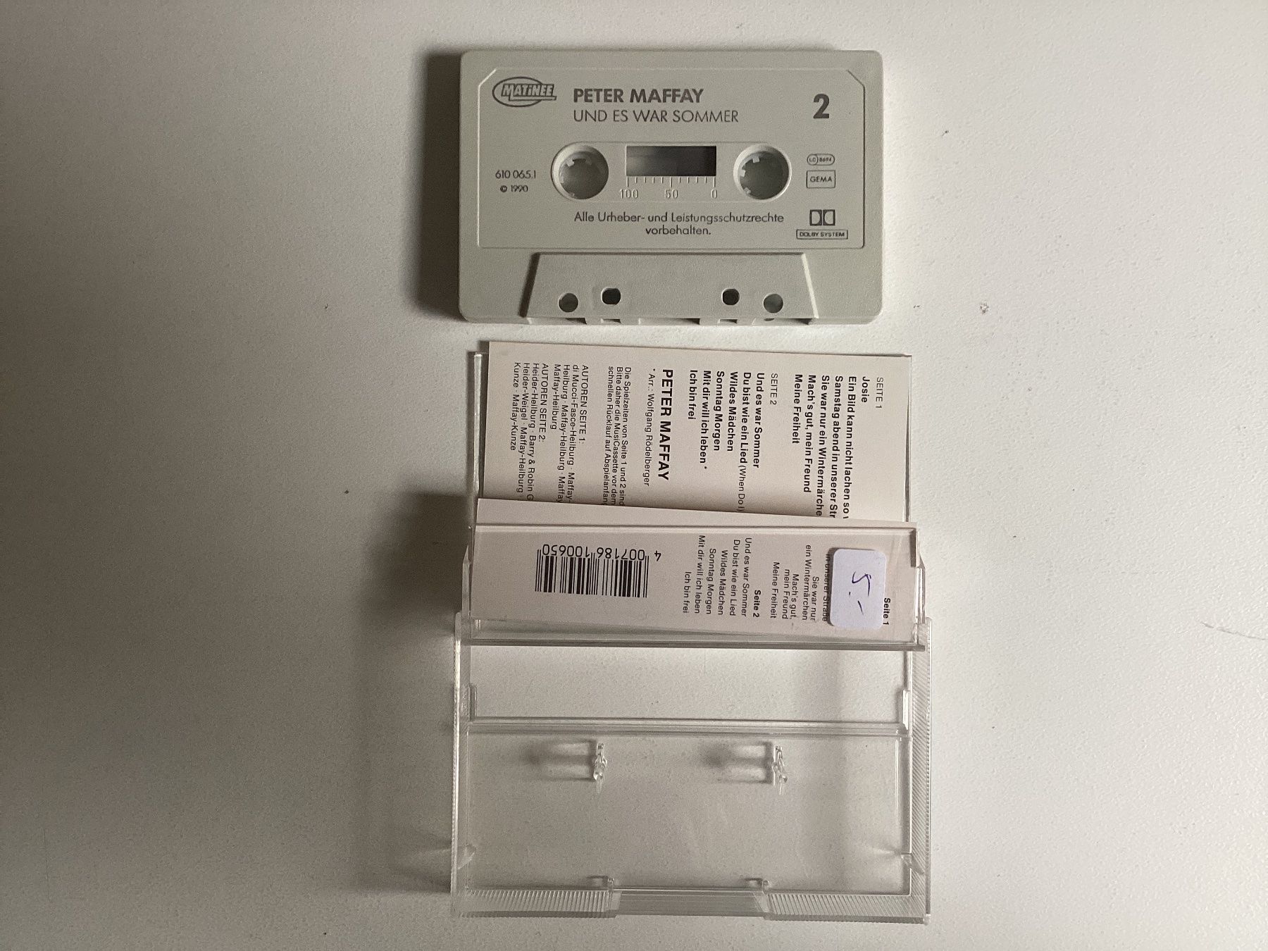 Musicassette: Peter Maffay MC - Und Es War Sommer – Usato da Gutenswil venduto da Hamzian 1