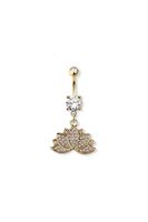 Bauchnabelpiercing mit Blume